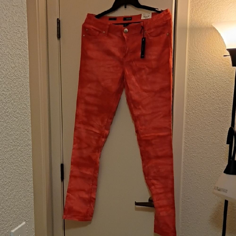 a.n.a Vibrant Orange Skinny Jeans